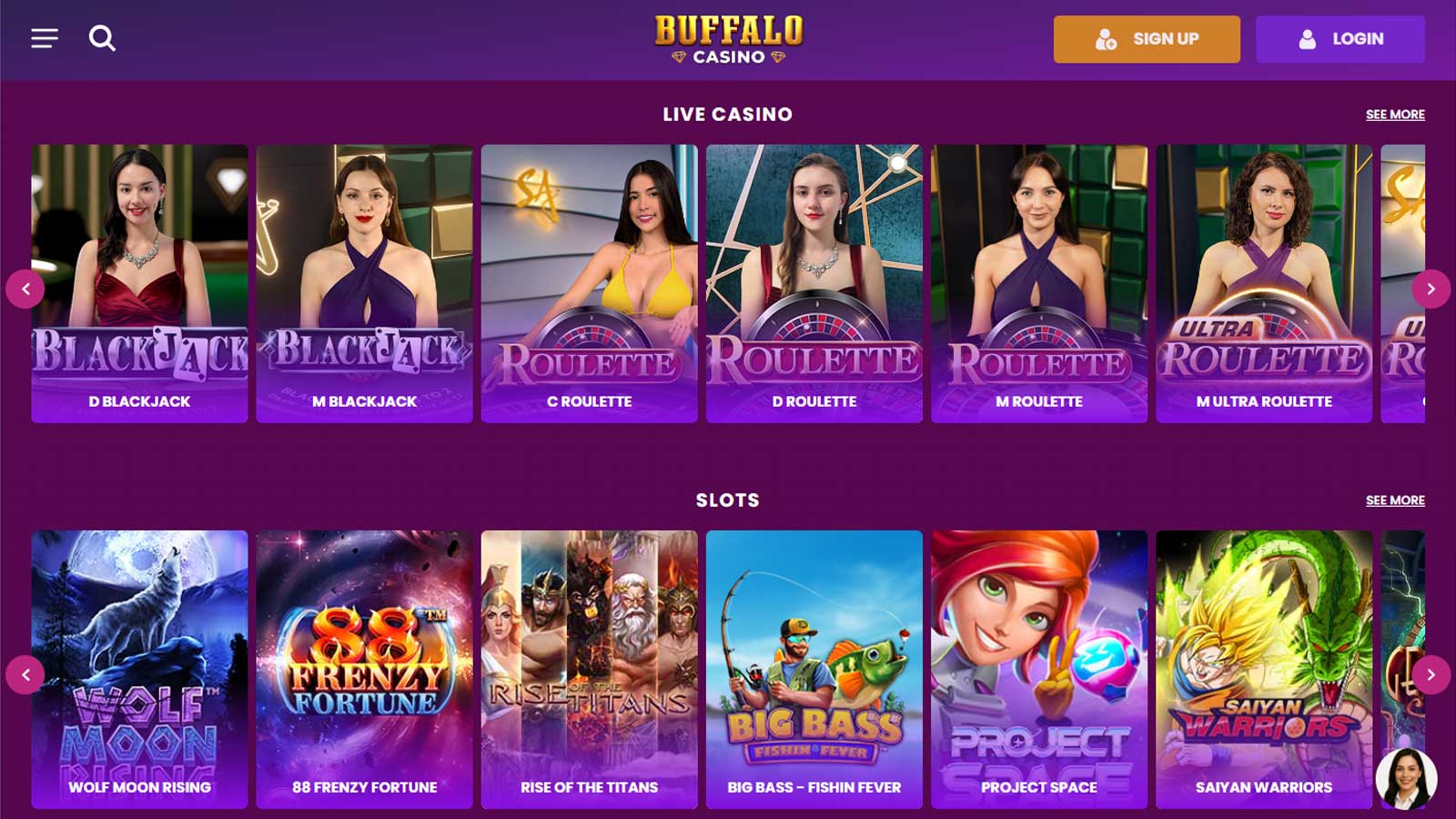 Buffalo Casino screenshot